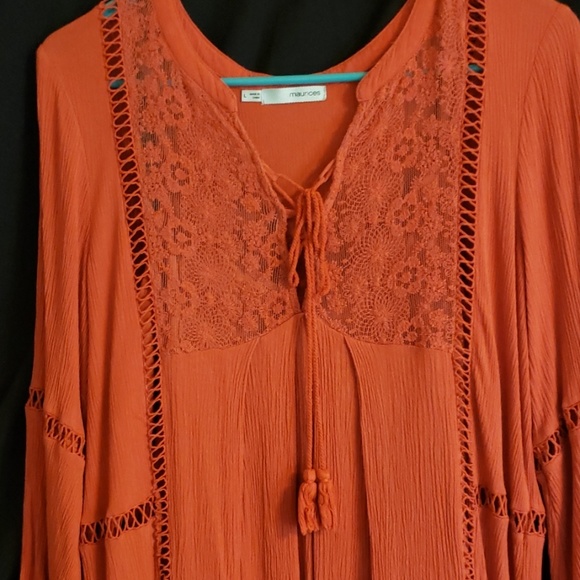 🦀  Coral knee length dress - Picture 2 of 4